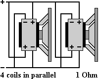 Wiring 4 DVC Speakers in Parallel
