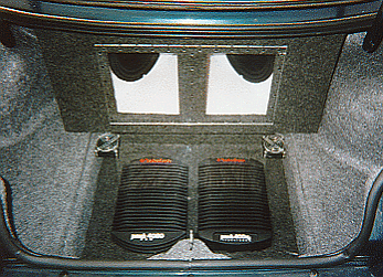 Bandpass Subs and Amplifiers in Trunk