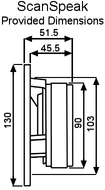 Midrange Driver Dimensions - ScanSpeak Example